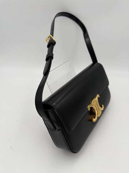 Celine CELINE CLAUDE TRIOMPHE Black Handbag