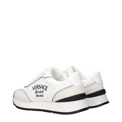 Versace White Leather Low Top Sneakers