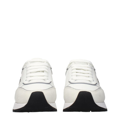 Versace White Leather Athletic Sneakers
