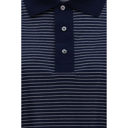 Ami Paris Blue Cotton Polo Shirt