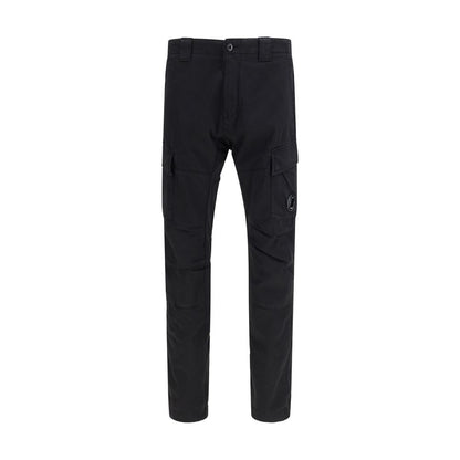 C.P. Company Black Cotton Cargo Pants