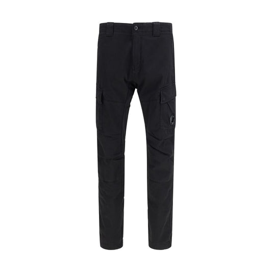 C.P. Company Black Cotton Cargo Pants