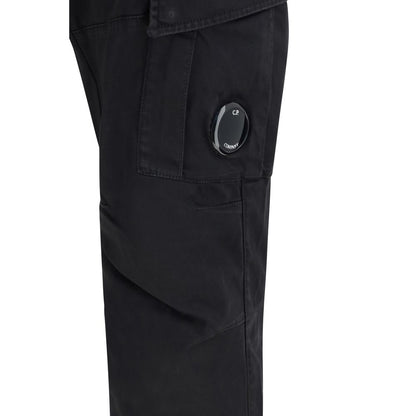 C.P. Company Black Cotton Cargo Pants