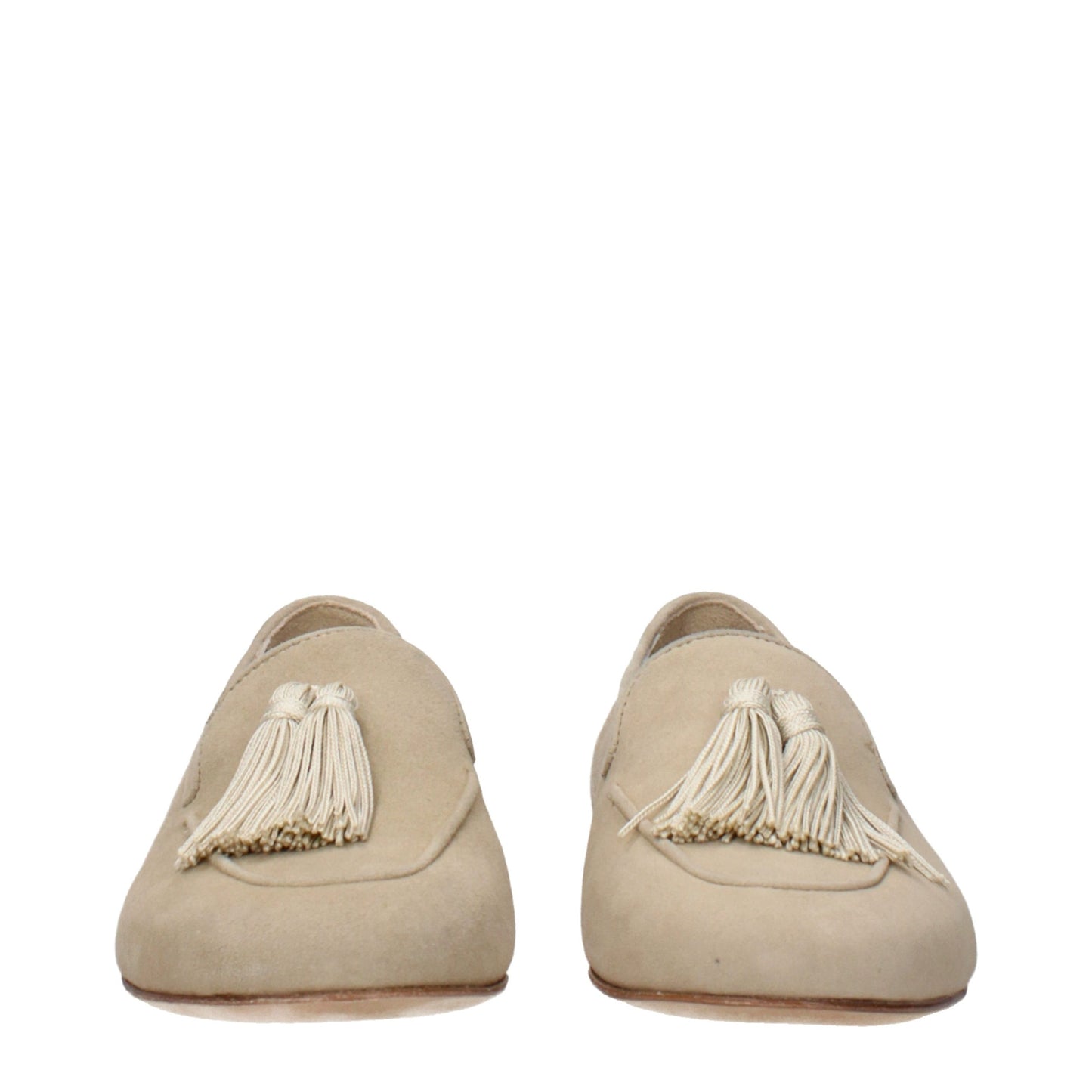 Eleventy Beige Leather Slip-On Loafers
