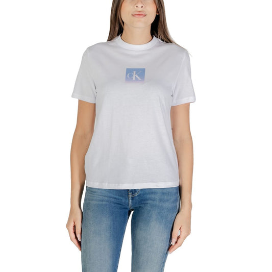 Calvin Klein Jeans White Cotton T-Shirt
