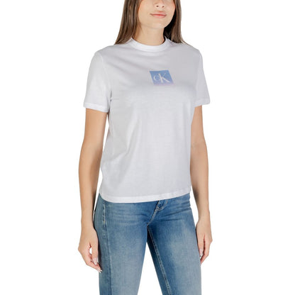 Calvin Klein Jeans White Cotton T-Shirt