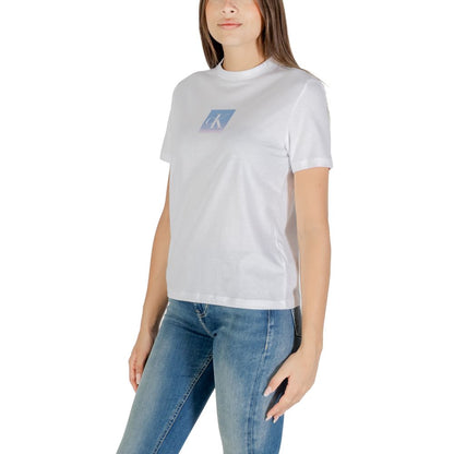 Calvin Klein Jeans White Cotton T-Shirt