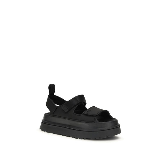 UGG Black Recycled Polyester Platform Sandals