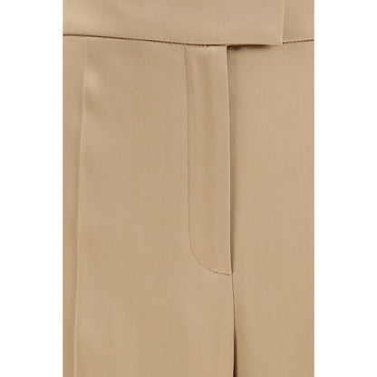 Valentino Garavani Beige Silk Dress Pants