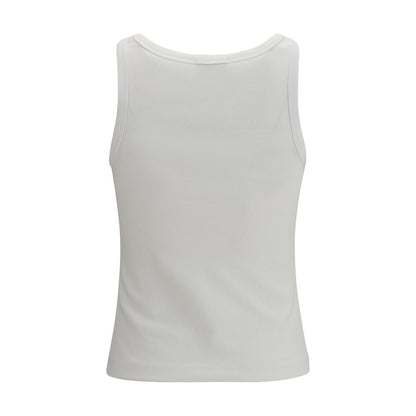 Kenzo White Cotton Sleeveles T-Shirt