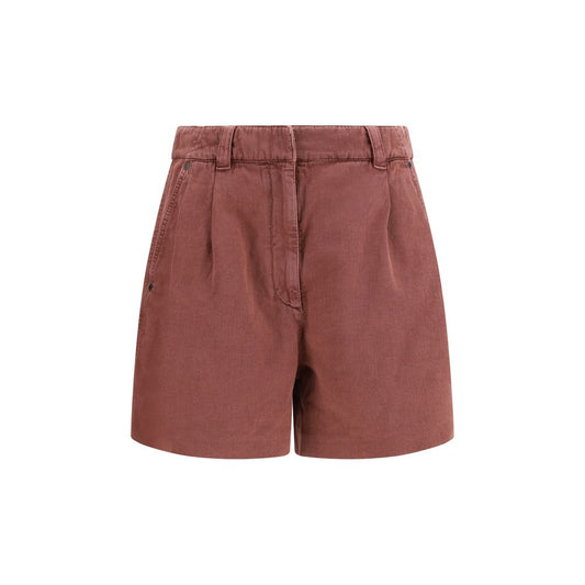 Brunello Cucinelli Brown Cotton Bermuda Shorts