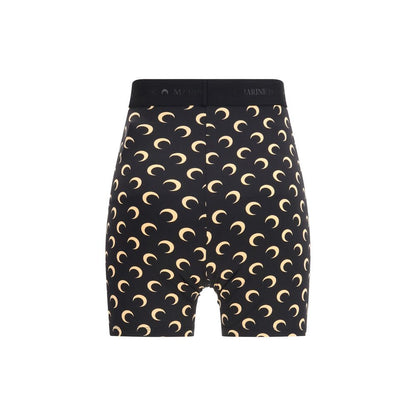 Marine Serre Black Polyamide Bermuda Shorts