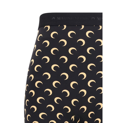 Marine Serre Black Polyamide Bermuda Shorts