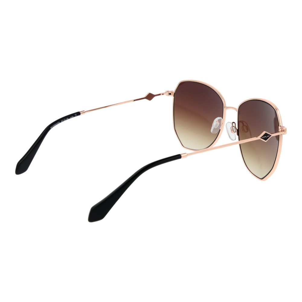 Replay Rose Gold Metal Sunglasses