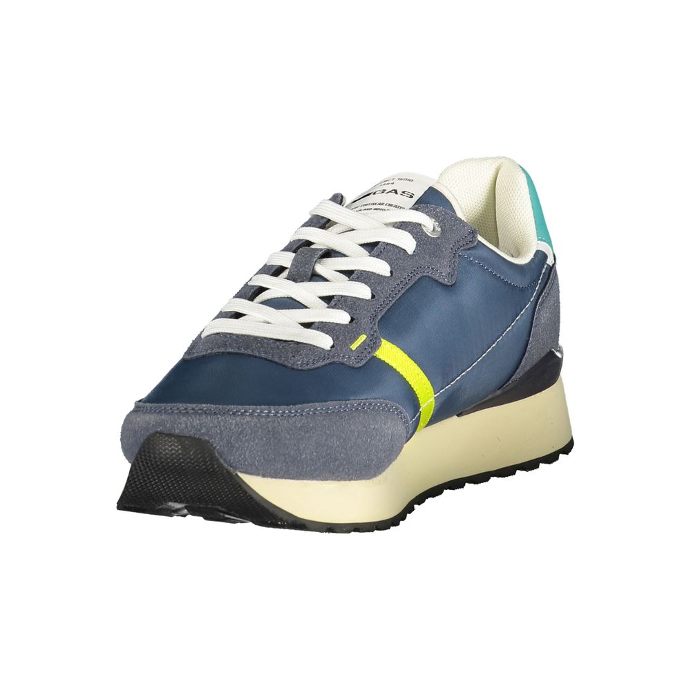 Gas Blue Polyester Men Sneaker