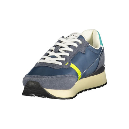Gas Blue Polyester Men Sneaker