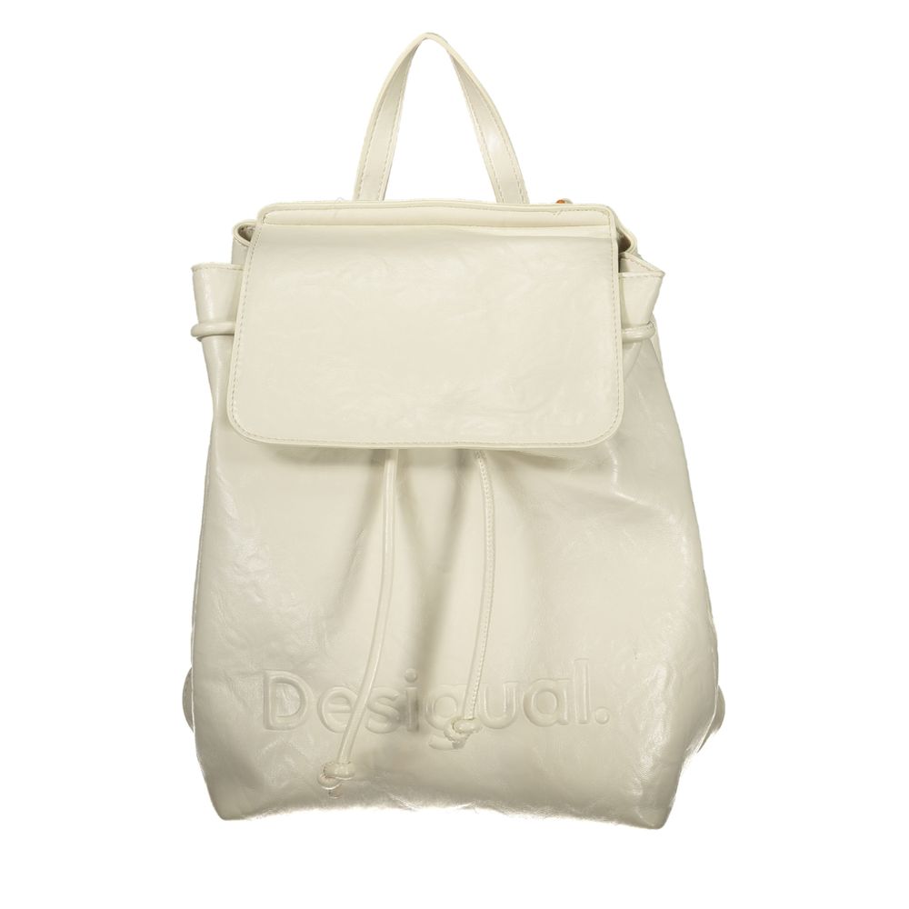 Desigual White Polyethylene Backpack