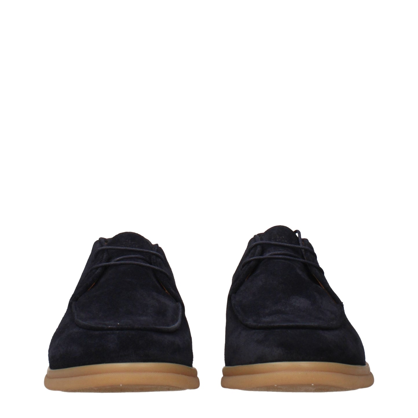 Eleventy Blue Leather Lace-Up Boots