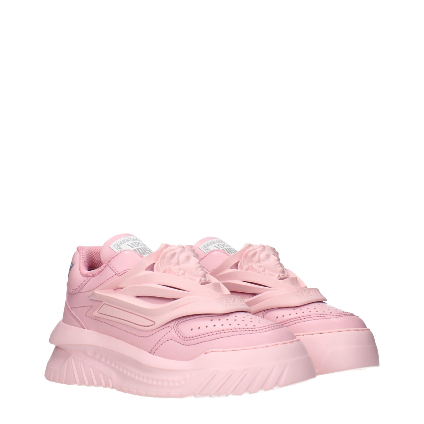 Versace Pink Leather Chunky Sneakers