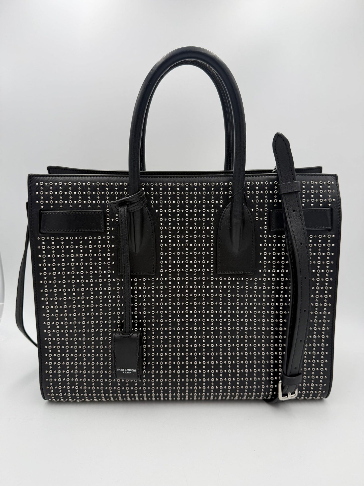Saint Laurent SAINT LAURENT SAC DU JOUR Small Studded Black with Studs Handbag
