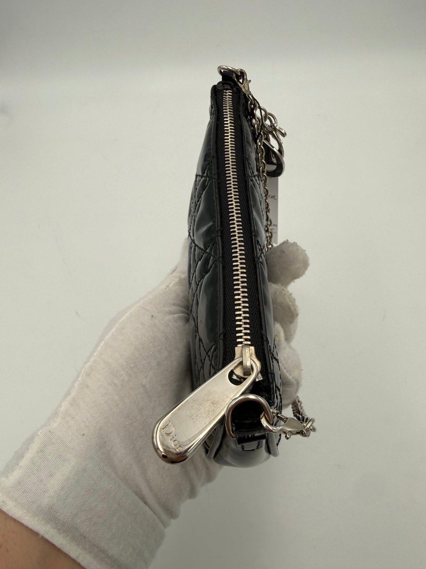 DIOR Lady Dior Cannage Patent Pouch