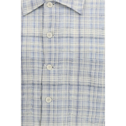 Sunflower Blue Cotton Pattern Shirt