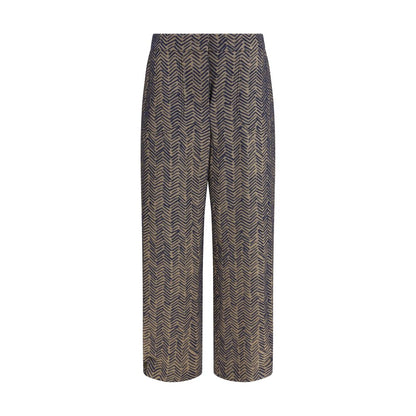 Giorgio Armani Brown Viscose Casual Pants
