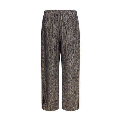 Giorgio Armani Brown Viscose Casual Pants