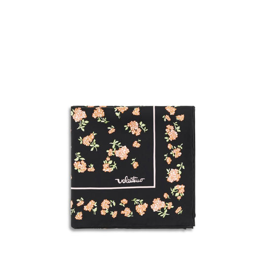 Valentino Garavani Black Silk Scarf