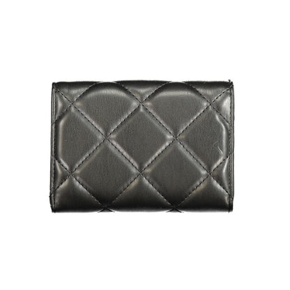 Mario Valentino Black Polyurethane Women's Wallet