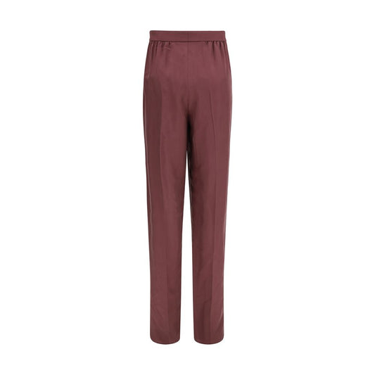 Saint Laurent Purple Silk Dress Pants