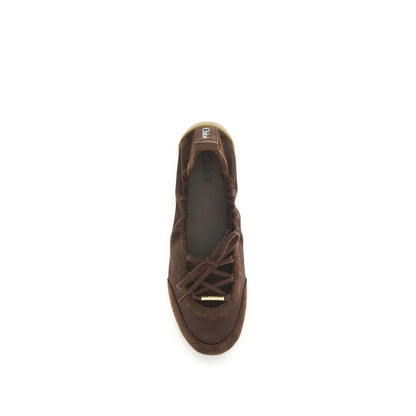 Chloé Brown Polyester Ballet Flats