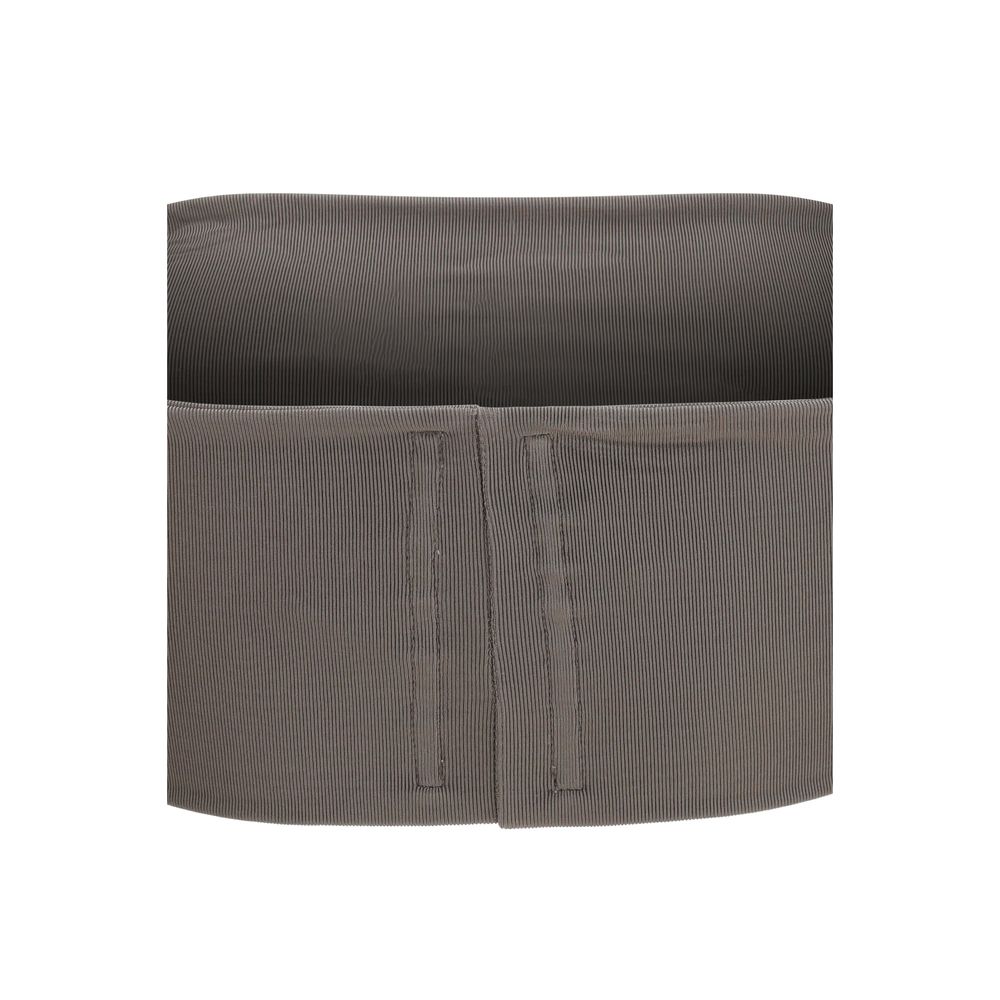 Rick Owens Gray Viscose Sleeveles T-Shirt