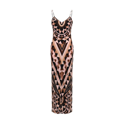 Emilio Pucci Multicolor Silk Long Dress