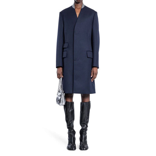 Maison Margiela Blue Wool Coat