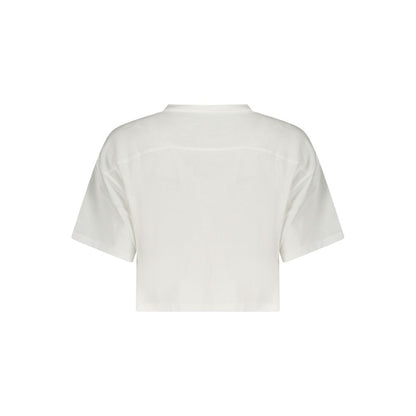 Converse White Cotton Womens T-Shirt