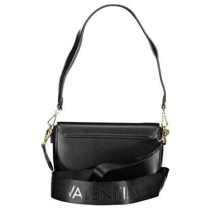 Mario Valentino Nero Poliuretano Women Bag with Adjustable Shoulder Strap
