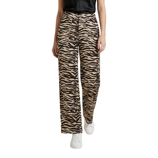 Street One Brown Viscose Casual Pants
