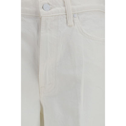 Mother Denim White Cotton Bootcut Jeans
