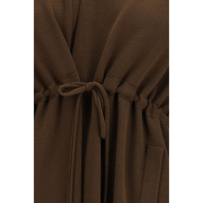 Ella Brown Viscose Coat