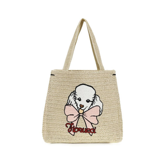 Fiorucci Beige Paper Shoulder Bag