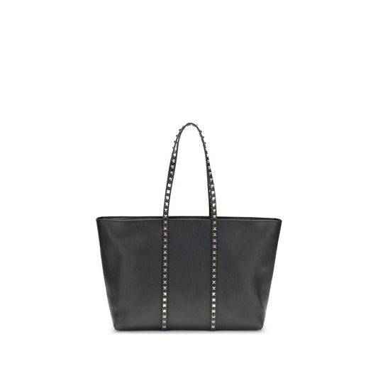 Valentino Garavani Black Calf Leather Bos Taurus Shoulder Bag
