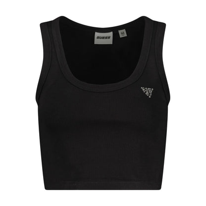 Guess Jeans Black Viscose Women's Tank Top