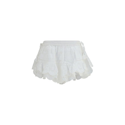 Marant Etoile White Cotton Bermuda Shorts