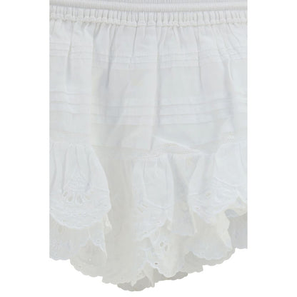 Marant Etoile White Cotton Bermuda Shorts