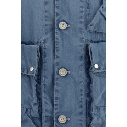 C.P. Company Blue Cotton Full-Length Jacket