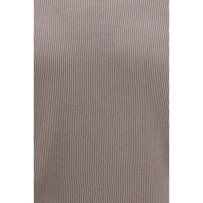 Brunello Cucinelli Gray Cotton Polo Shirt