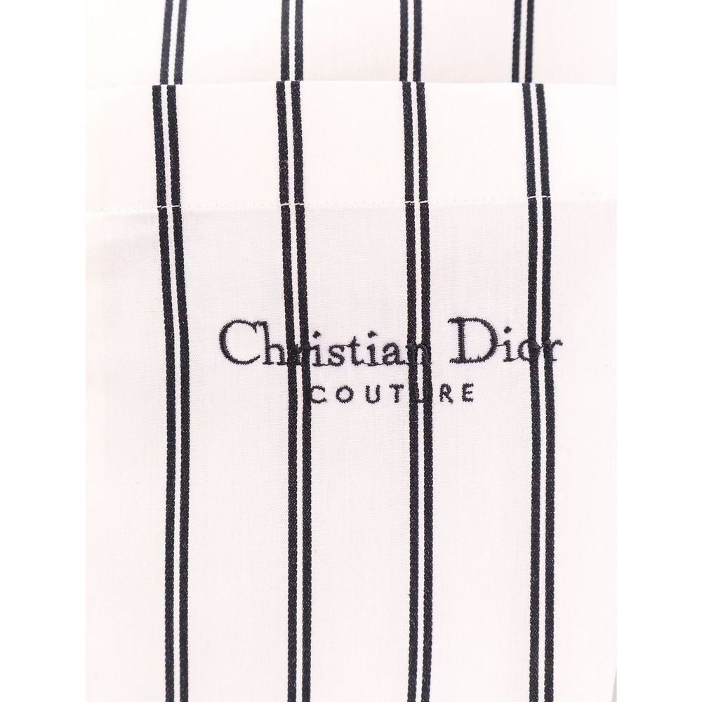 Dior White Cotton Pattern Shirt