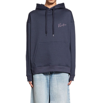 Valentino Blue Cotton Sweatshirt