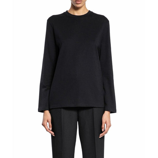 Jil Sander Black Cotton Long Sleeve T-Shirt